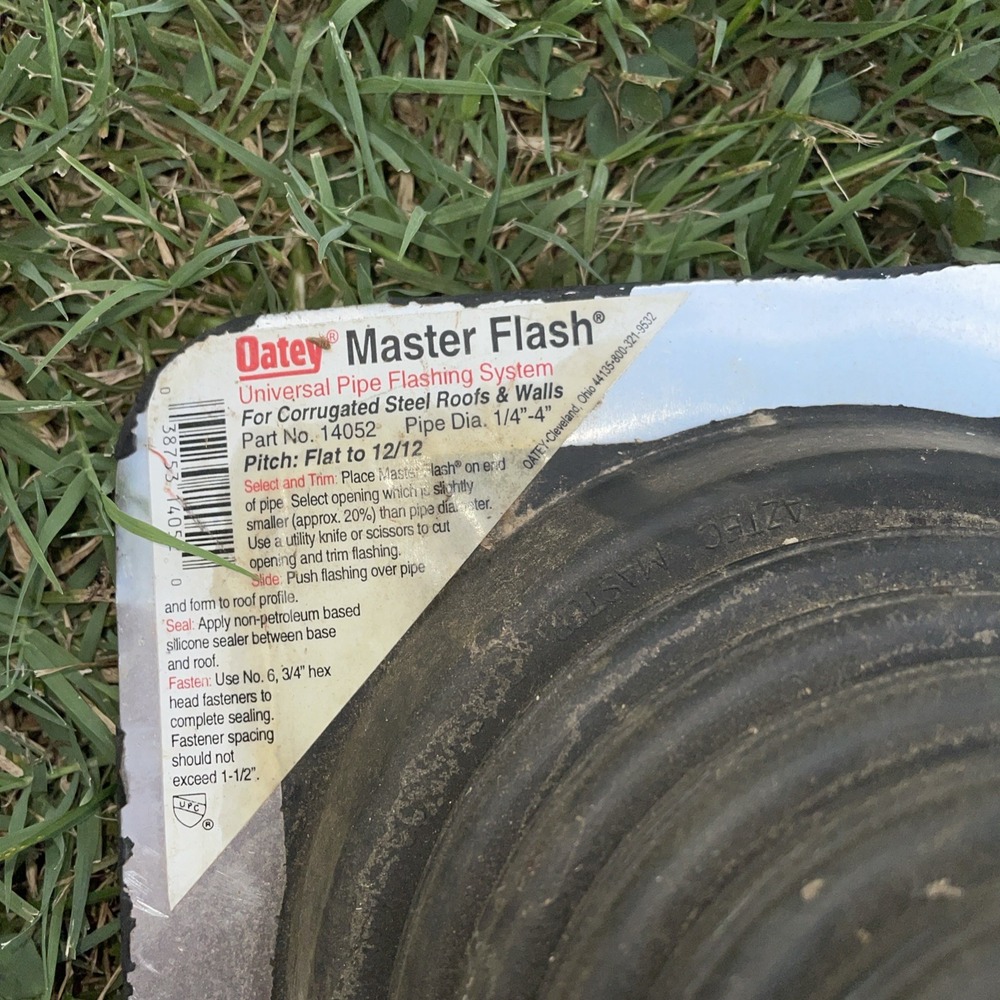 Oatey 14052 1/4" to 4"‎ Master Flash Roof Flashing, 8" x 8" Base Set Of 2